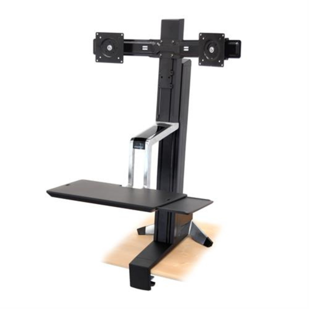 Ergotron® WorkFit-S Dual Monitor Standing Desk Workstation