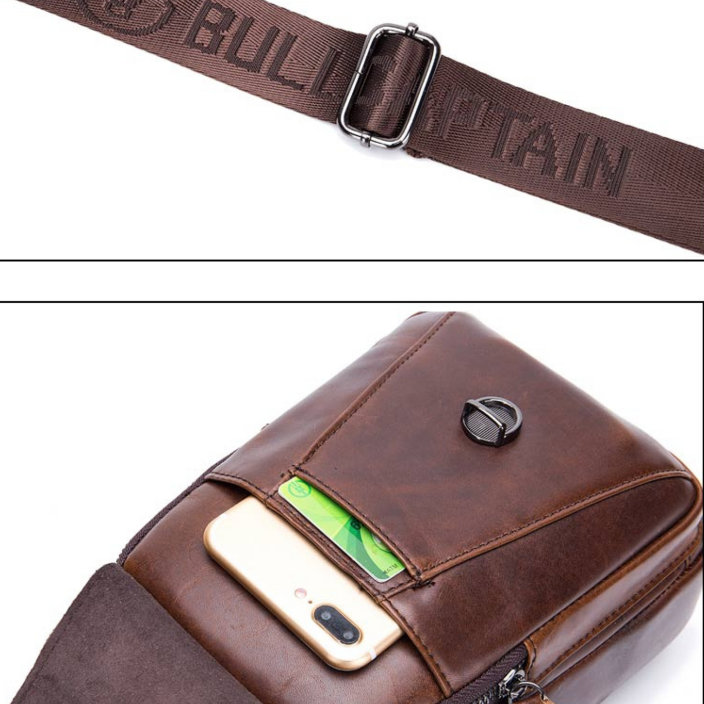 Men's Genuine Leather Crossbody Bag