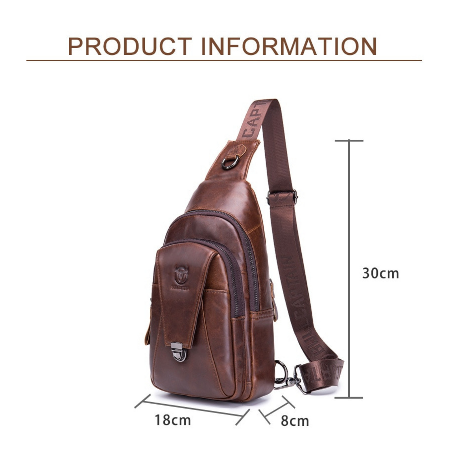 Men's Genuine Leather Crossbody Bag