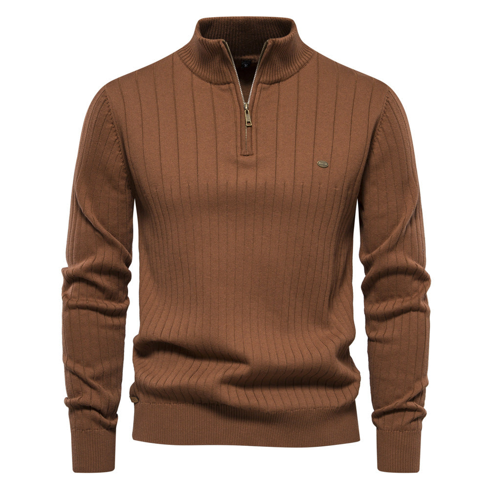 Men's Stylish Casual  Half Zip-up Sweater