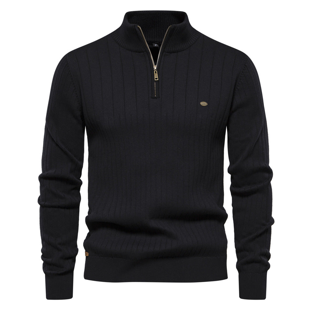 Men's Stylish Casual  Half Zip-up Sweater