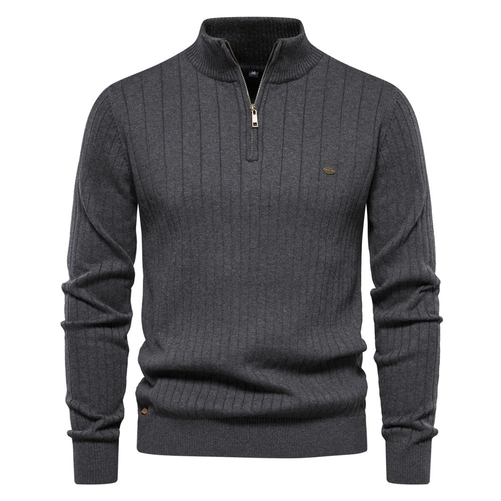 Men's Stylish Casual  Half Zip-up Sweater