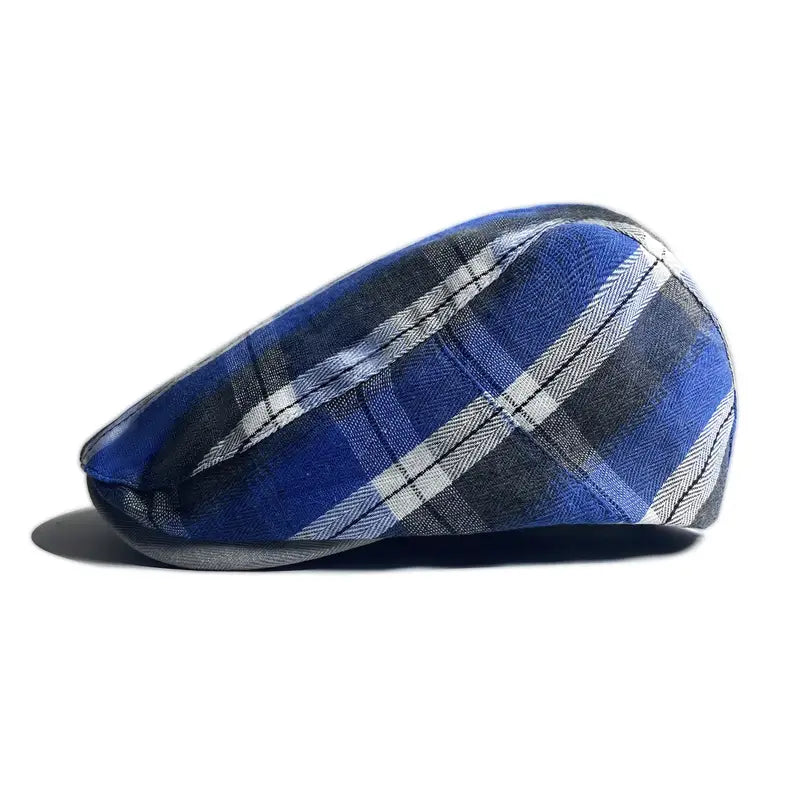 Men's Plaid Flat Cap