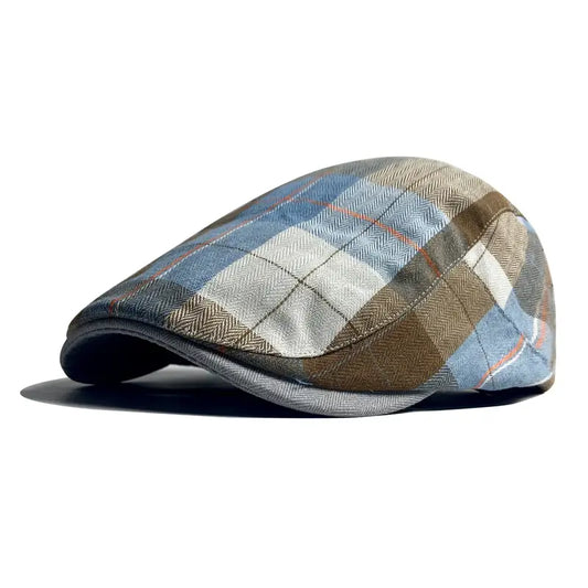 Men's Plaid Flat Cap