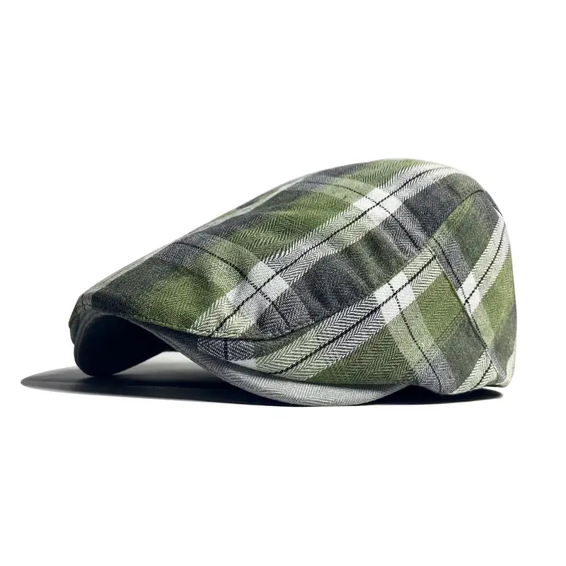 Men's Plaid Flat Cap