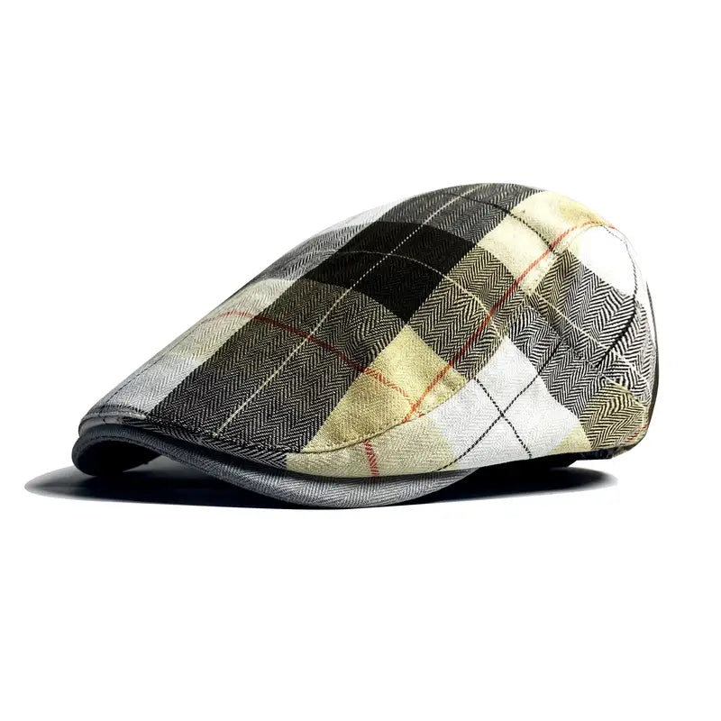 Men's Plaid Flat Cap