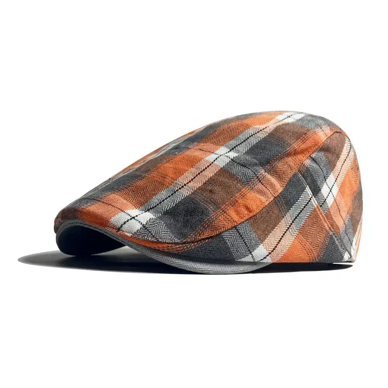 Men's Plaid Flat Cap