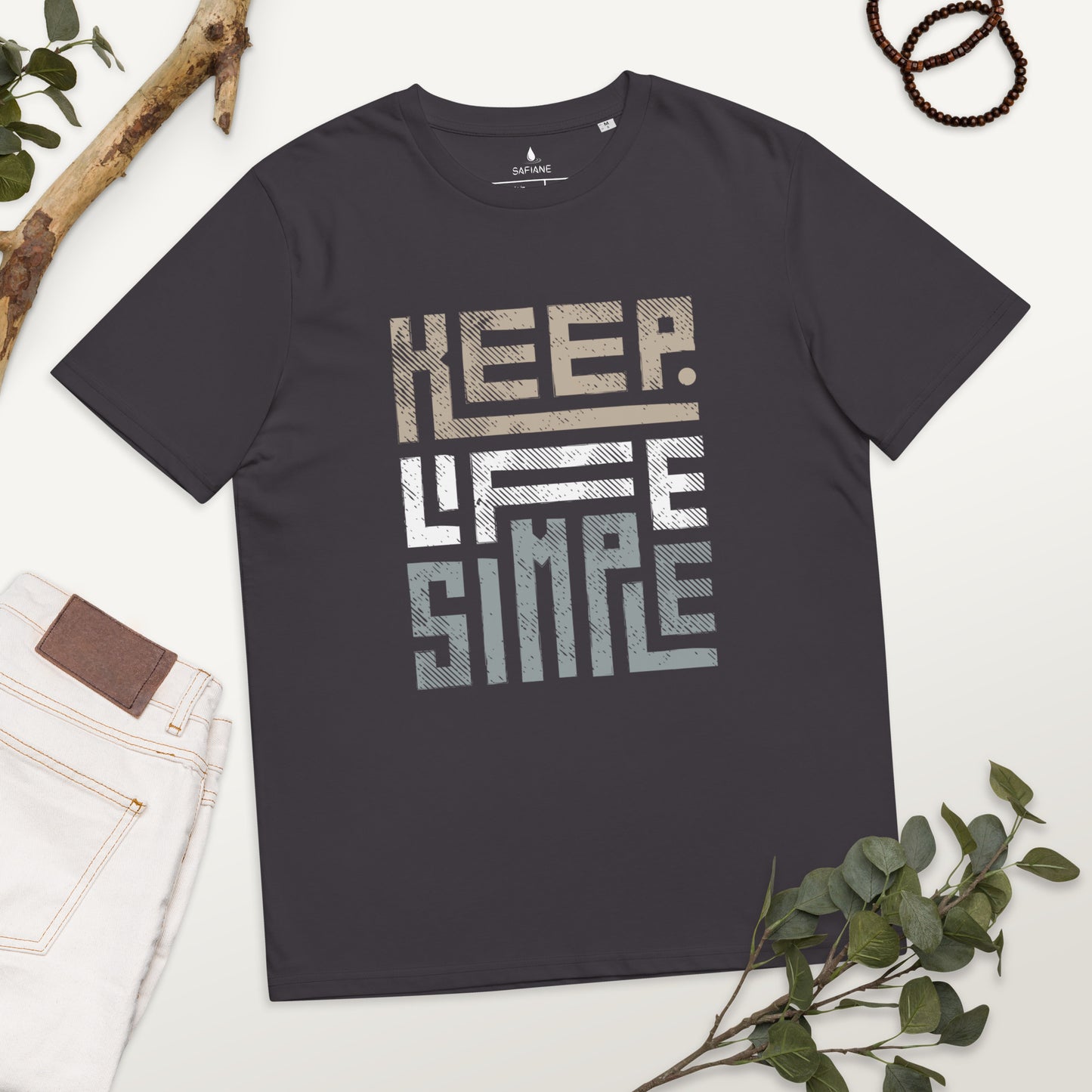 Safiane Unisex Organic Cotton T-Shirt | Purity Collection - Keep Life Simple