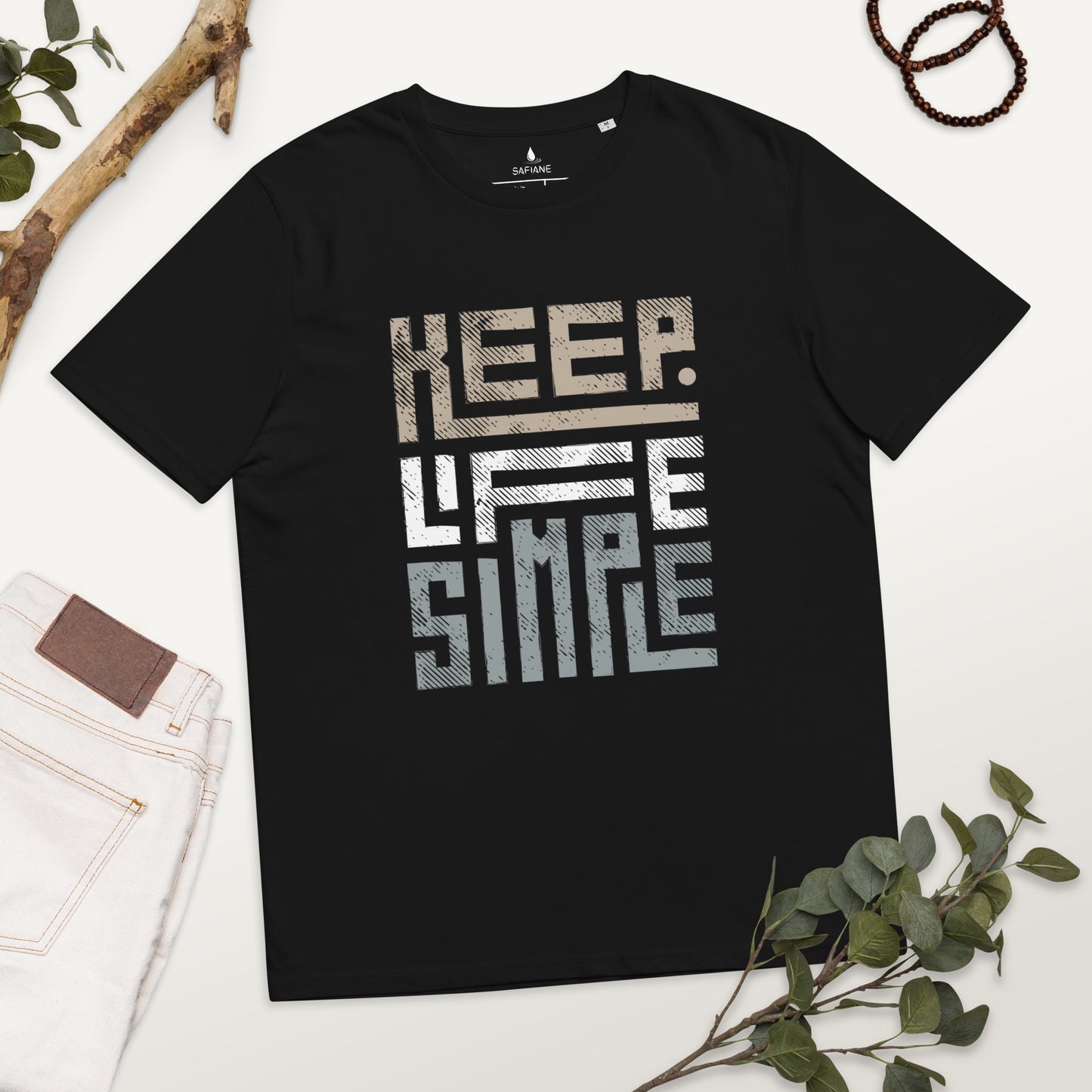 Safiane Unisex Organic Cotton T-Shirt | Purity Collection - Keep Life Simple