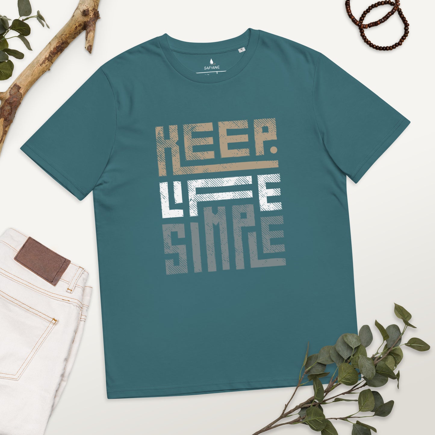 Safiane Unisex Organic Cotton T-Shirt | Purity Collection - Keep Life Simple